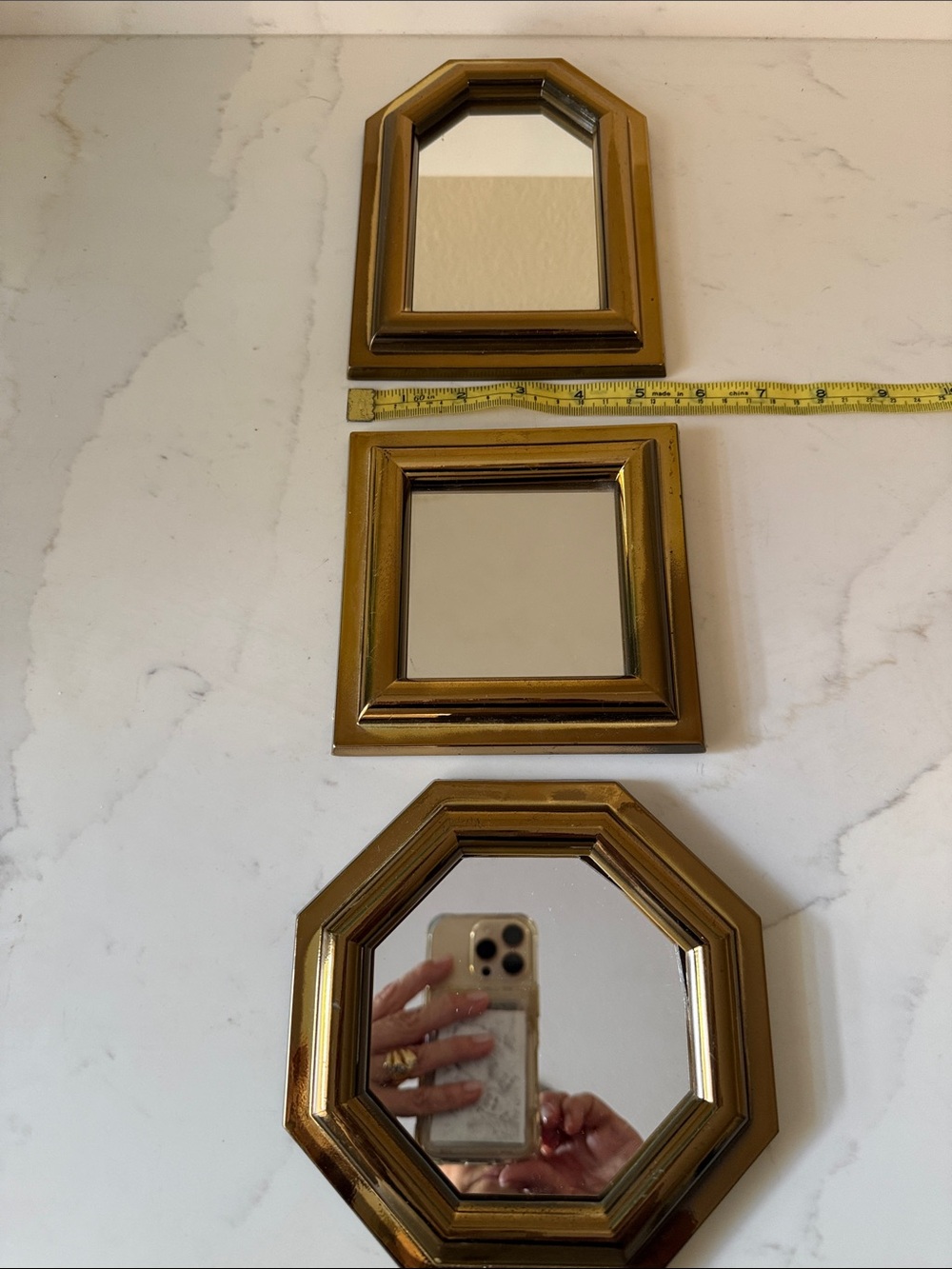 Vintage Burwood Small Decorative Mirrors Set of 3 1987 - Picture 7 of 8
